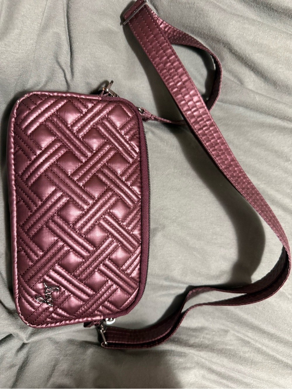 Lug - Coupe XL in Metallic Wine - Crossbody/Sling/Belt Bag GUC